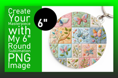 Trendy Round Design for Keychains , Patchwork Product Image 1