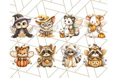 Halloween Fairy Animal Clipart PNG, Cute Spooky Creatures Product Image 6