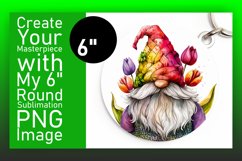 Charming Gnome Round Ornament Sublimation Product Image 1
