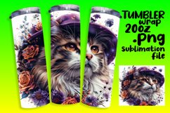 Quirky Funny Feline Sublimation Tumbler - 20oz Product Image 1