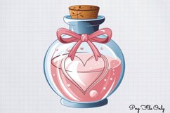 Retro Valentine Day Clipart PNG Product Image 1