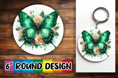 Enchanted Round Keychains PNG, Butterfly Product Image 1