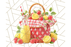 Strawberry Red Lemon Yellow Summer Clipart PNG, Summer Icons Product Image 2