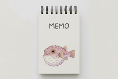 Cute Porcupinefish Spiky Pufferfish Ocean PNG Summer Product Image 5