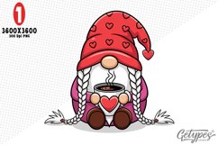 Valentine Gnome Sublimation Clipart - High Quality Design Product Image 2