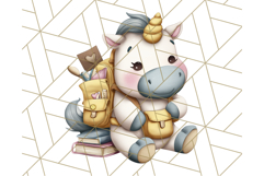 Magical Bookish Unicorn PNG Clipart Reading Books &amp; Stories Product Image 2