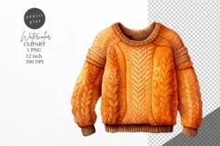 Autumn clipart, Cozy sweater clipart, Fall clipart Product Image 1
