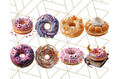 Realistic Halloween Donut Clipart PNG, Spooky Cute Sweets Product Image 6