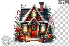 Christmas House Sublimation - Clipart PNG Design Product Image 1