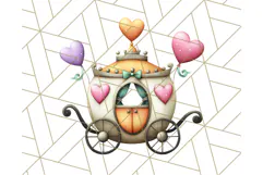 Royal Carriage & Princess Vehicle PNG Clipart for Fairytales Product Image 2
