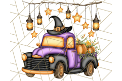 Halloween Cottagecore Truck PNG Clipart, Fall Style Clip Art Product Image 2