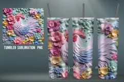 3D Chicken Tumbler | Sublimation 3D Tumbler Wrap Product Image 6