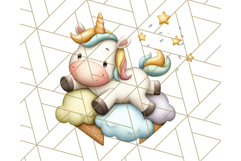 Cute Dessert Unicorn PNG Clipart with Cupcakes &amp; Candies Product Image 2