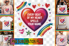 Elegant PNG Designs for TSHIRTS, Heart Quote Product Image 1
