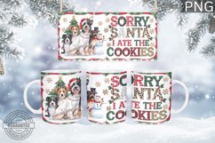 Christmas Mug Wrap Design - Christmas Dog Sublimation Product Image 3