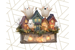 Halloween Neighborhood Clipart PNG for Trick or Treat Product Image 2