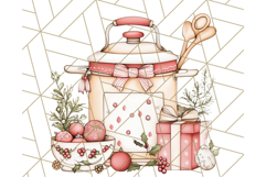 Christmas Cottagecore Kitchen Clipart PNG, Holiday Decor Product Image 2