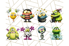 Quirky Monster Clipart PNG, Funny Spooky Creatures Product Image 6
