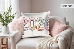 Happy New Year PNG Pillow, Festive New Year's Eve 2026 PNG Product Image 1