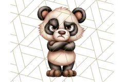 Adorable Angry Animals Clipart PNG, Cute Moody Faces Png Product Image 2