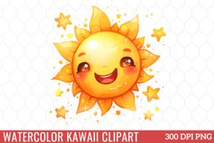 Watercolor Kawaii Clipart Product Image 1