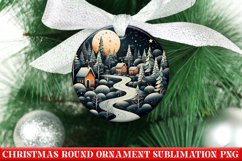 Christmas Round Ornament PNG | Santa | Sublimation | PNG Product Image 1
