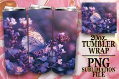 Spring Serenity Tumbler Wrap - Butterfly Magic Product Image 1