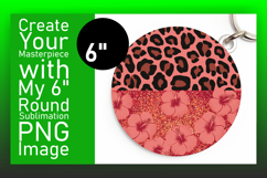 Gorgeous Keychain Circle Design PNG , Leopard Print Product Image 1