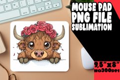 Peekaboo Cow Sublimation Mouse Pad Farm Design Product Image 1