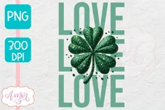 St. Patrick's day PNG sublimation | Love clover shirt PNG Product Image 1