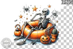 Halloween Skeleton Sublimation Design | High-Quality PNG Product Image 1