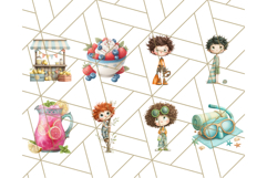 Summer Days Clipart, Whimsical Kids PNG Graphics Product Image 6