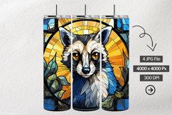 Lemur Stained Glass Square Coaster - 04 Variations Product Image 1