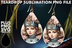 Sweet Teardrop Earrings PNG Art, Christmas Product Image 1