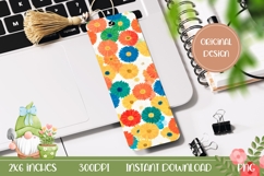 Cartoon Flowers Bookmark Print, Daisy Bookmark PNG Product Image 1
