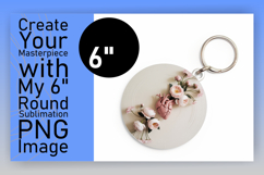 Artistic Round Design Keychain Template , 3D Heart Product Image 1