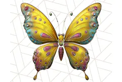 Metallic Butterfly Clipart PNG Clipart, Vibrant Butterfly Product Image 2