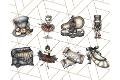 Dark Nutcracker Clipart Gothic Holiday Ballet PNG, Christmas Product Image 6
