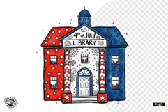 4th of July Books Reading Clipart Product Image 1