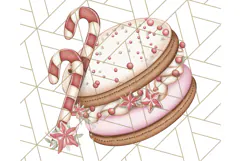 Christmas Sweet Shoppe Clipart PNG, Pastel Bakery Art Product Image 2
