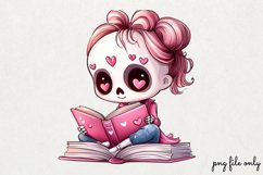 Valentines day skeletons Clipart PNG Product Image 1