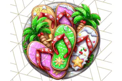 Summer Christmas Clipart PNG, Tropical Holiday Art Clip Art Product Image 2