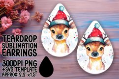 Elegant Teardrop Sublimation Design Artwork , Christmas Wate Product Image 1