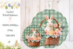 Easter Basket Wind Spinner, Easter Bunny Wind Spinner Design Product Image 1