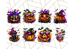 Pumpkin Party Halloween Clipart PNG, Cute Spooky Elements Product Image 2