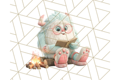 Kawaii Christmas Yeti PNG Clipart, Cute Bigfoot Holiday Art Product Image 2