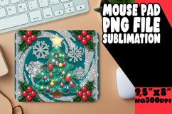 Cheerful Mouse Pad Sublimation PNG, 3D Xmas Product Image 1