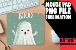 Adorable Halloween Ghost Mouse Pad Watercolor Product Image 1