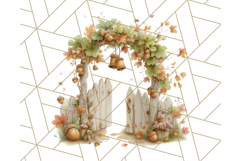 Acorn Village Clipart PNG, Fall Animal Png Product Image 2