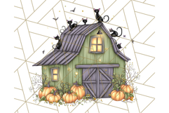 Halloween Cottagecore Barn PNG Clipart, Fall Style Product Image 2